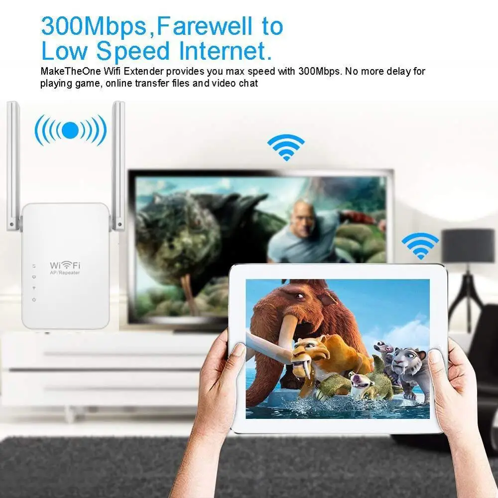 Беспроводной маршрутизатор 300 Мбит/с wi-fi репитер расширитель диапазона точка