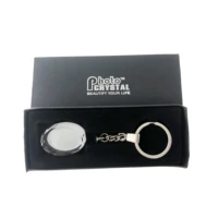 10 pcs oval crystal blank key rings for sublimation heat transfer customized picture key chains