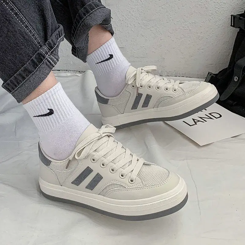 Fashion Sneakers Women Shoes Autumn Spring Loafers Woman Casual Shoes Microfiber Leather + Mesh High Quality Ladies Skateboard