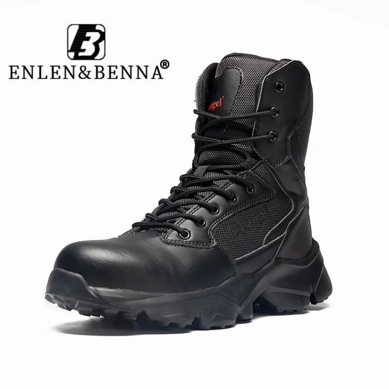 

High Quality Steel Toe Work Safety Boots Men Professional Shoes Black Sneakers Male Light Construction Shoes Protective Footwear