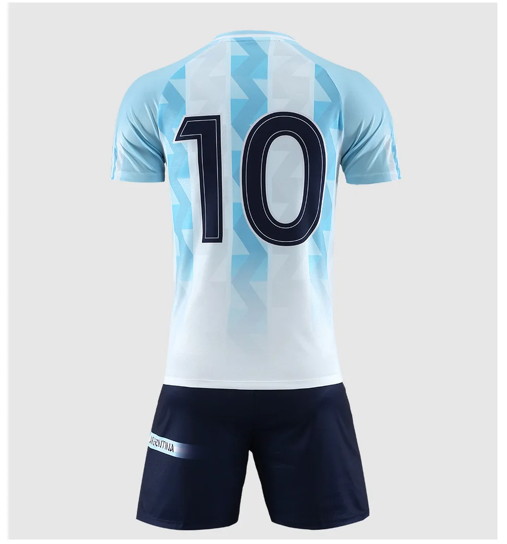 Мужской синий спортивный костюм футбольные майки Camiseta Futbol командная спортивная одежда на заказ футбольные футболки сублимированные ваши собственные футбольные футболки - Цвет: custom Name Number