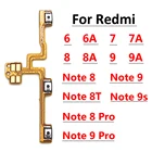 10 шт.Лот, кнопка включениявыключения звука, гибкий кабель для Xiaomi Redmi 6 6A 7 7A 8 8A 9 9A Note 6 7 8 8T 9 9S 10 Pro
