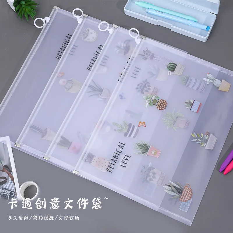12 шт./лот прозрачная сумка А4 для студенческих канцелярских документов/сумка