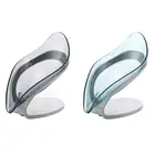 Декоративный держатель дренаж для мыла пластиковый самосливающийся контейнер без перфорации в форме листика для ванной комнаты