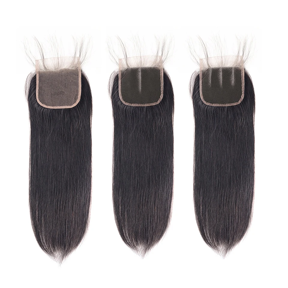 Прямые бразильские волосы Miss Rola 100% человеческие пряди с закрытием натуральный