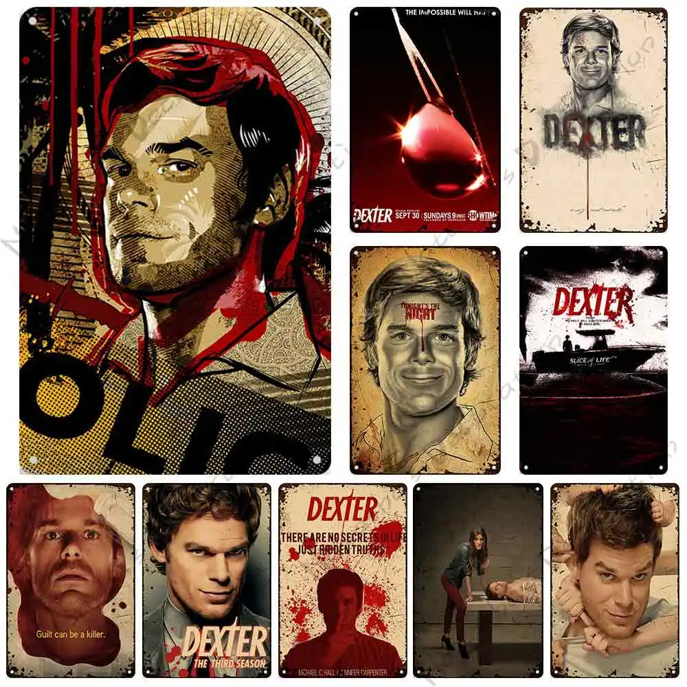 Декстер Майкл Ц. Классический металлический настенный ретро-постер с