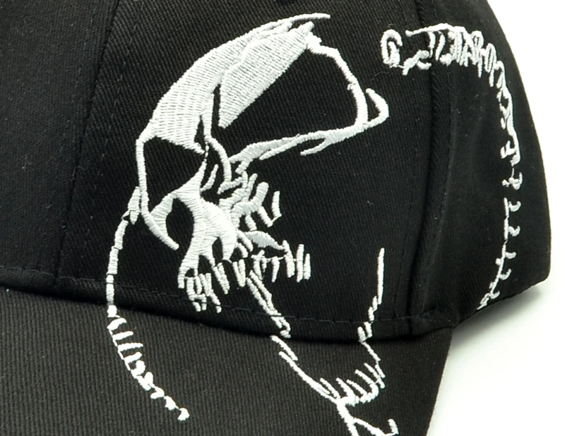 Бейсболка с вышивкой черепа для мужчин и женщин из 100% хлопка | Аксессуары одежды
