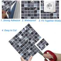 mosaic bathroom waterproof backsplash wall tile sticker 3d tile vinyl sheet peel and stick tile sticker kitchen backsplash tiles