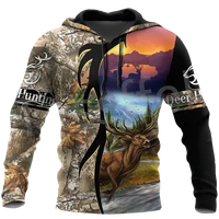 tessffel 3dprint camo deer hunting tattoo animal hunter menwomen newfashion jacket zip funny hoodies long sleeve streetwear s7