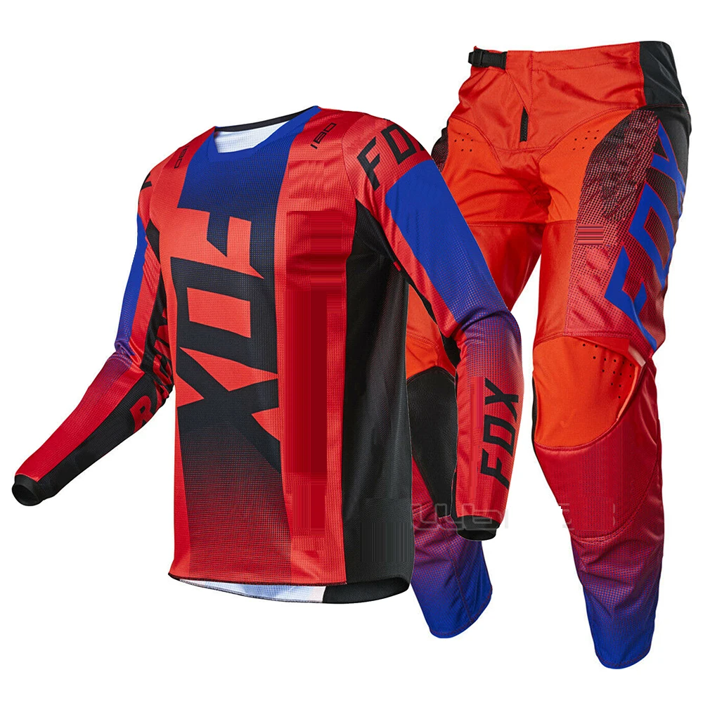 

New fox 2021 Racing Suit 180/360 motocross jersey and pants mx Gear Set green motorbike clothing mtb enduro