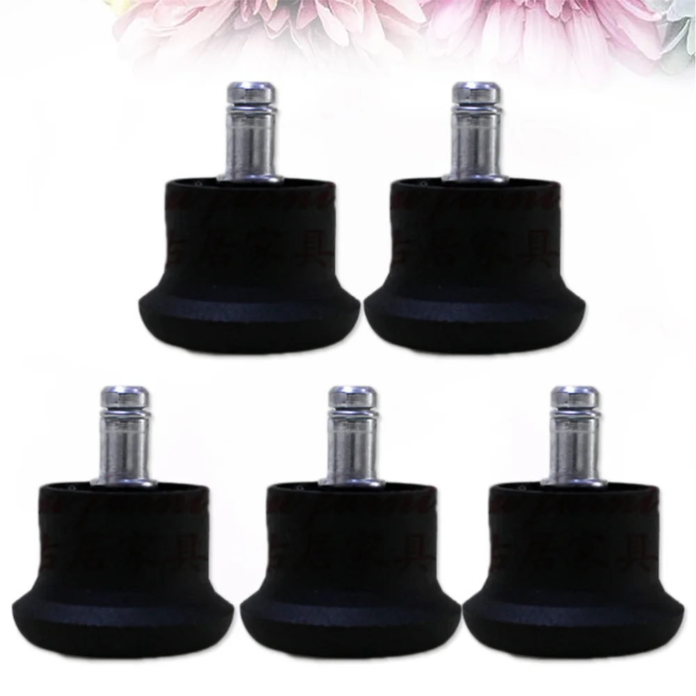 

5pcs Chairs Glide Castors Glides Replacement Furniture Floor Gliders for Office Home(Black)