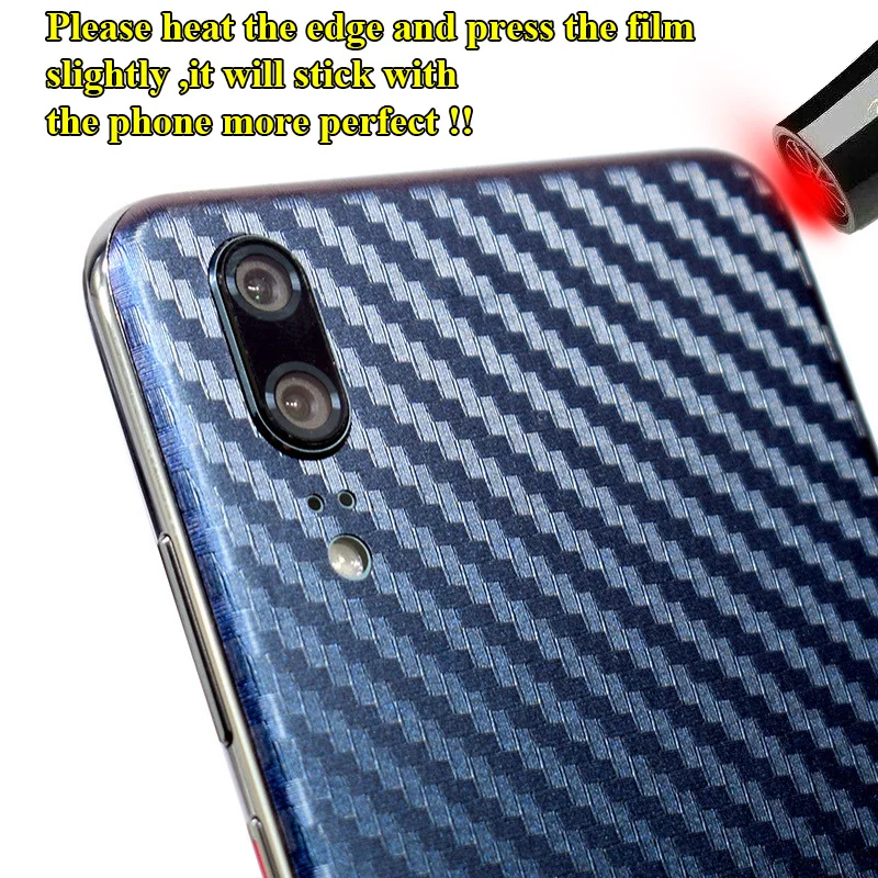 Для Huawei P20 P30 Pro Lite P20Pro 3D градиентная задняя крышка из углеродного волокна наклейка