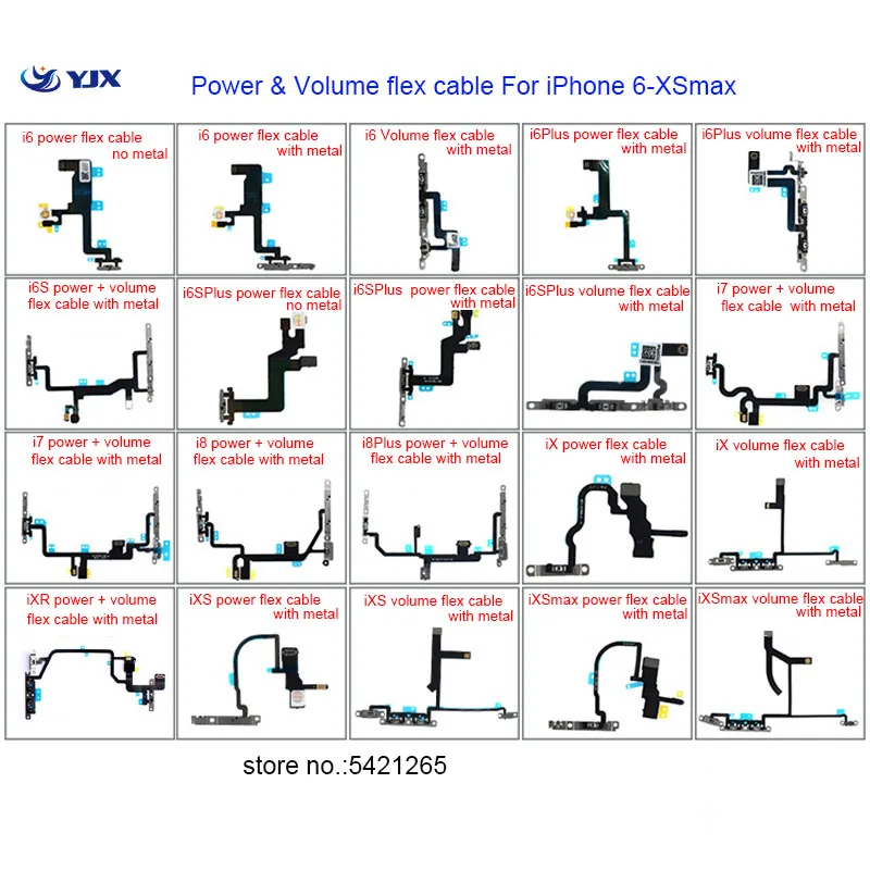 Гибкий кабель для iPhone 5 6 6S 7 8 Plus X XS MAX XR с металлическим кронштейном и светодиодной