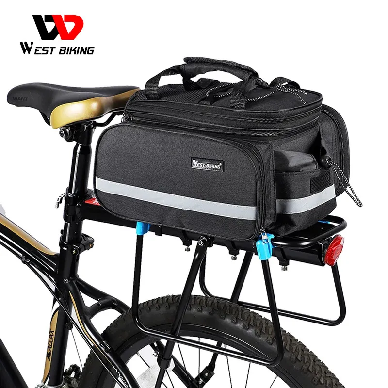 WEST BIKING-bolsa 3 en 1 para maletero de bicicleta, portaequipajes trasero de...