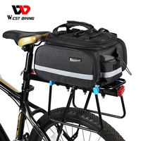 west biking bicycle 3 in 1 trunk bag road mountain bike bag cycling double side rear rack luggage carrier tail seat pannier pack
