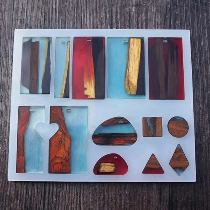 Новый 12 видов конструкций Прозрачная силиконовая форма ожерелье подвеска УФ