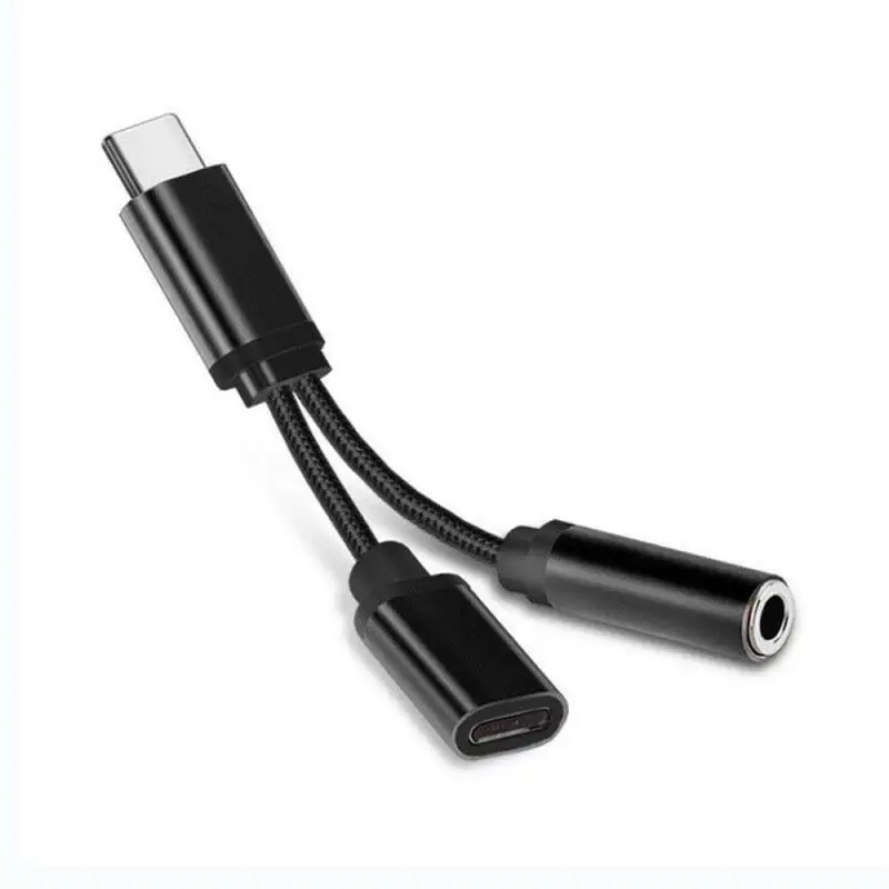 USB-C Тип C до 3 5 мм разъем Aux зарядки аудио адаптер 2 в 1 разветвитель для Huawei хiaomi Samsung
