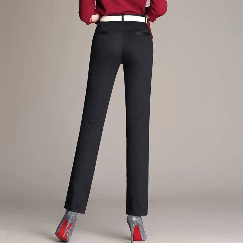 YUEY 2021 Весенние новые стильные женские прямые брюки белые хлопковые черные