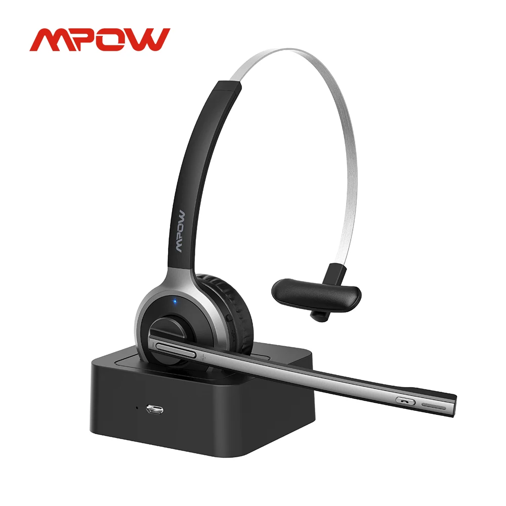 

Наушники Mpow M5 Pro Bluetooth 5,0 с микрофоном и зарядным устройством, беспроводная гарнитура для ПК, ноутбука, колл-центра, офиса, время разговора 18 ч...