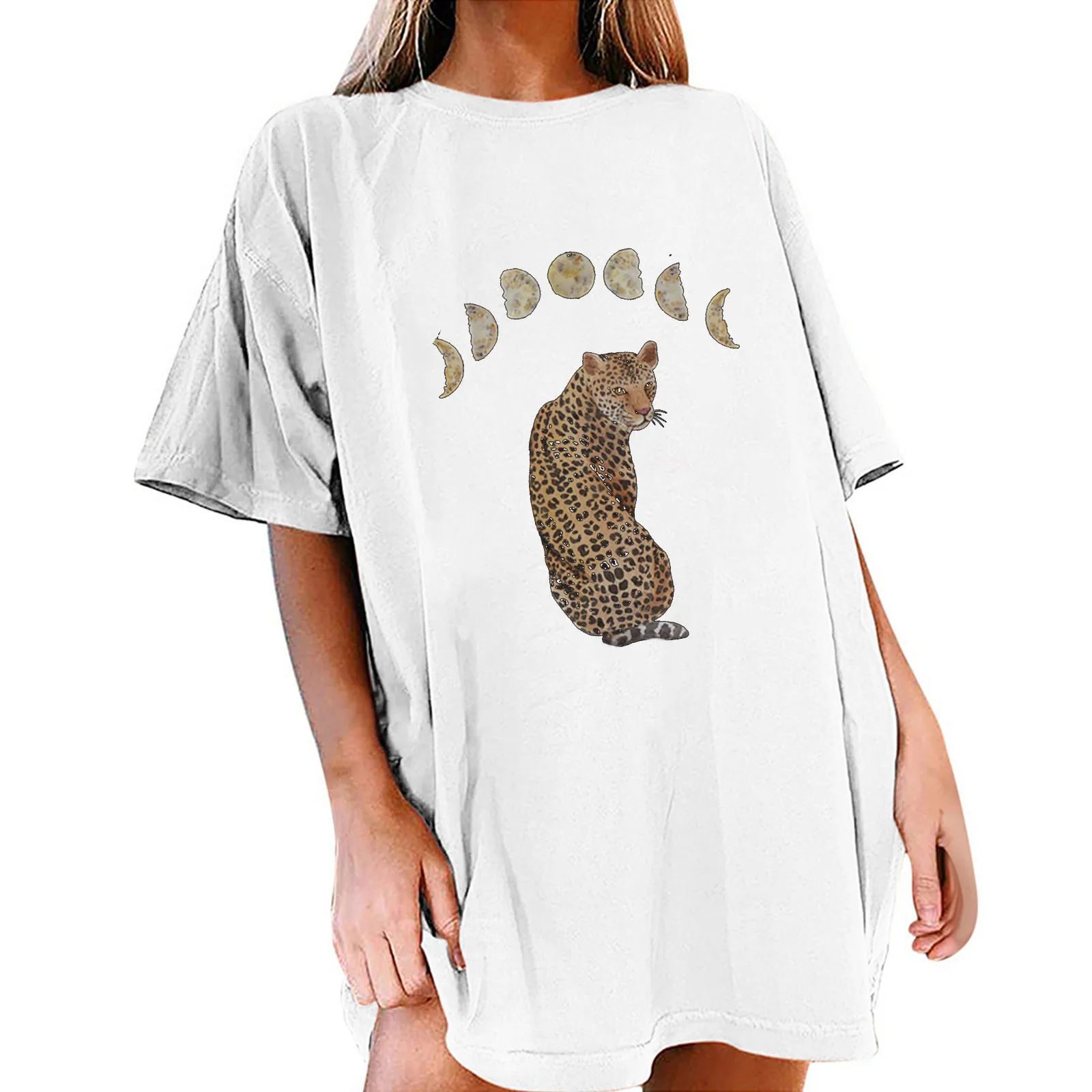

Fashion Women's Casual Printed shirt Pattern Casual Short Sleeve Tops Blouse Summer Female streetwear t shirt