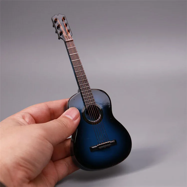 Масштаб 1/6 мини модель синей гитары в классическом стиле экшн фигурки BJD куклы