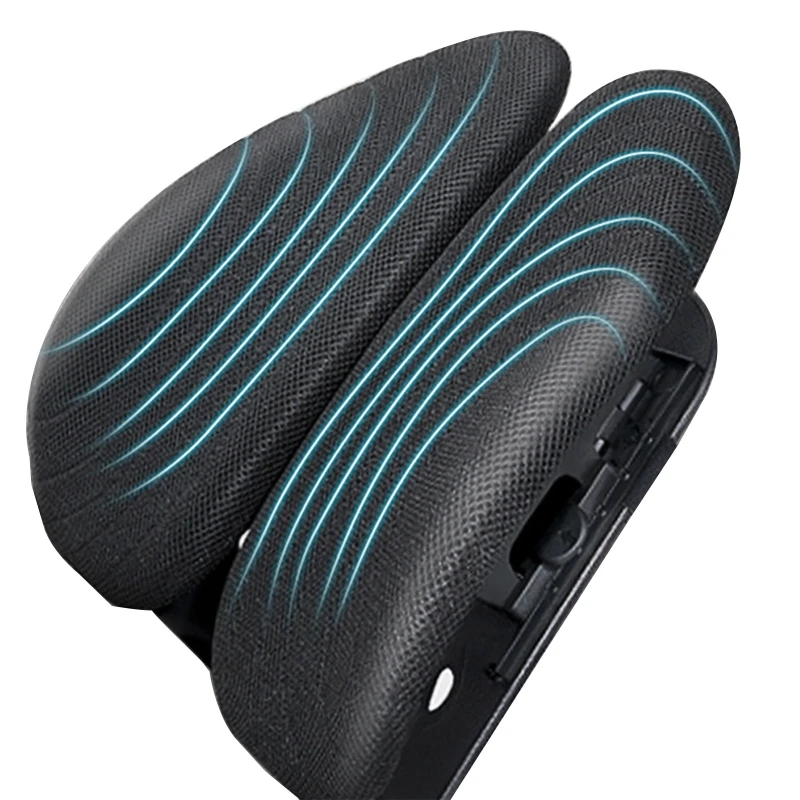 

Car Breathable Lumbar Cushion Waist Seat Support Pillow Relieve Lower Back Pain 5 Gears Height Adjustable Seat Back Dropship