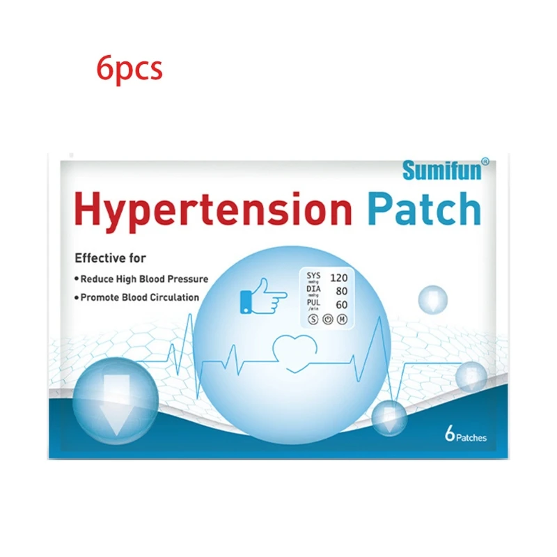 6Pcs/Pack Hypertension Patches Chinese Herbal Reduce High Blood Pressure Control Plaster Promote Circulation Treatment Navel Sti | Дом и сад