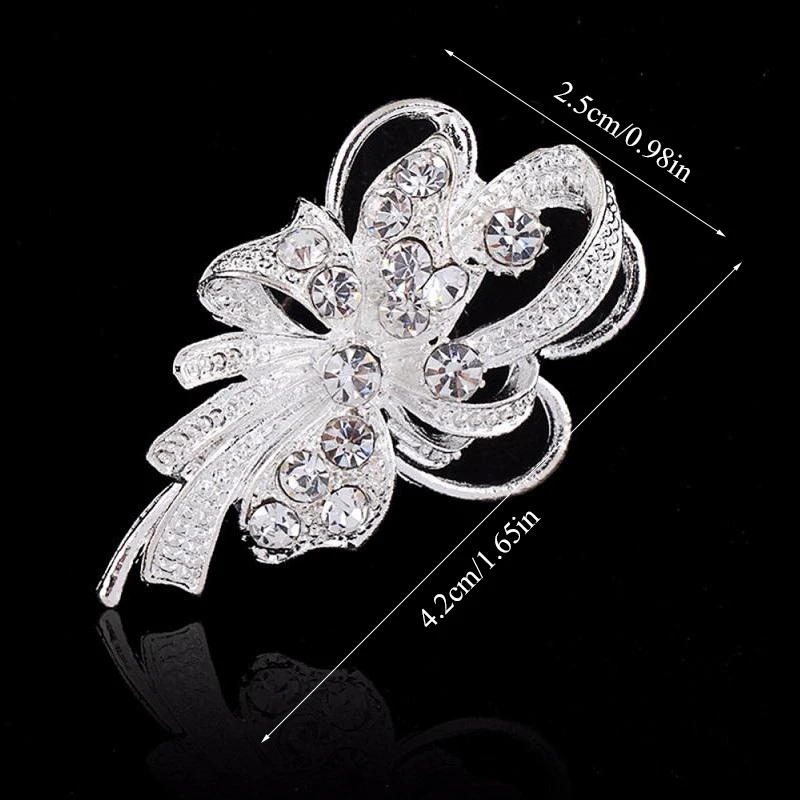 

Flower Pin Fashion Jewelry Women's Brooch Rhinestone Badge Mother's Day Gift Hot Elegant Wedding Bridal Pin Corsage Accessories