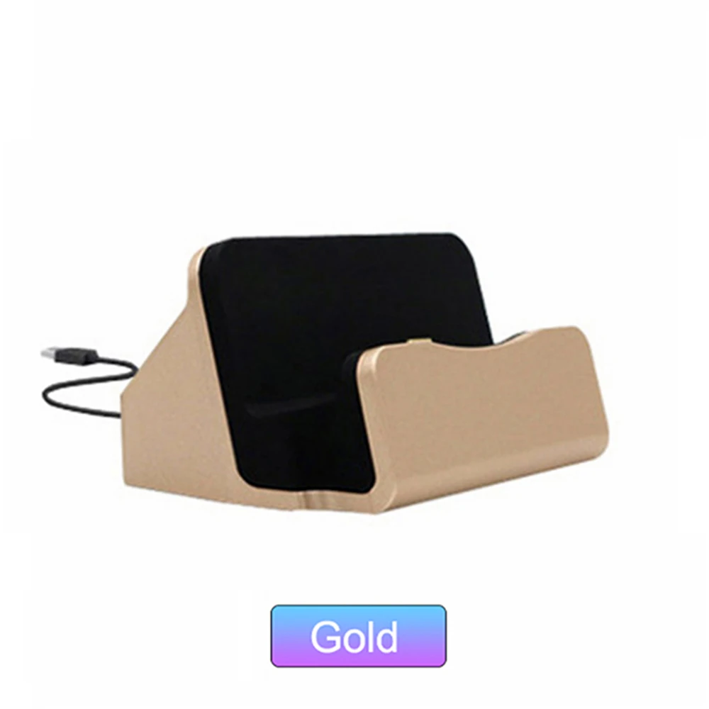 Gold Usb-кабель, Подставка для зарядки IPhone X, 8, 7, 6, для Xiaomi, Android, type C, samsung, подставка, держатель, Зарядная база, док-станция - Цвет: Gold
