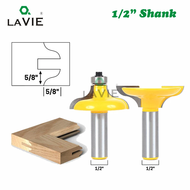 

2PCS 1/2 Shank Entry Door Milling Cutters Long Tenons Router Bit Tenon Milling Cutter for Woodworking Tool Bits