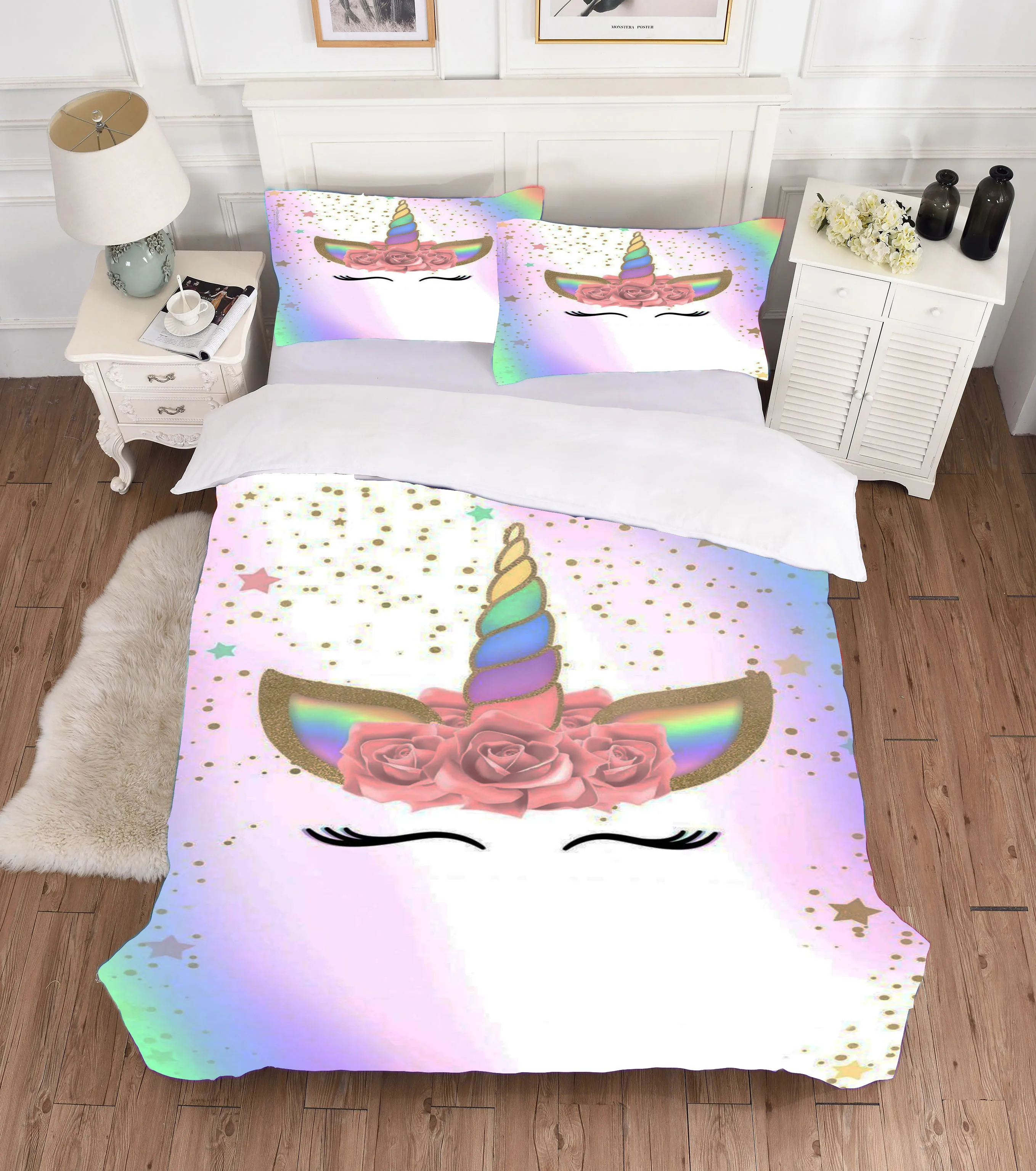 

3D Printed Bedding Set Mix Style Duvet Cover New Comforter Bedding Sets Cotton Bed Set Queen Size Comforter Set For Adult