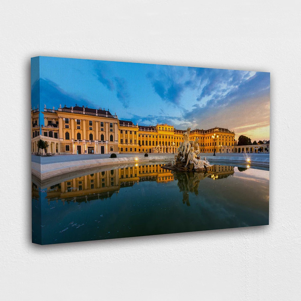 

Wall Art Modular Fountain of Schonbrunn Palace Canvas Painting Print Austria Landscape Poster Home Decor Bedroom Pictures Frame
