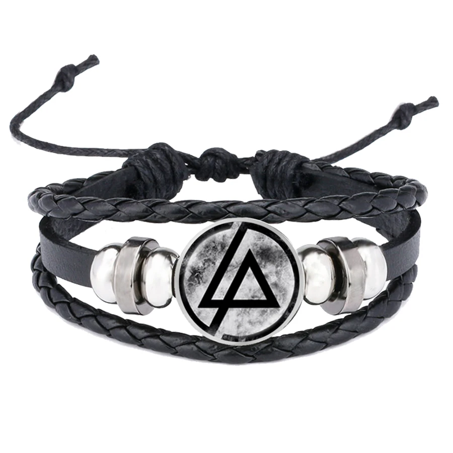 Linkin Park браслеты Рок Группа Знак кожаные стекло кабошон изображение купола