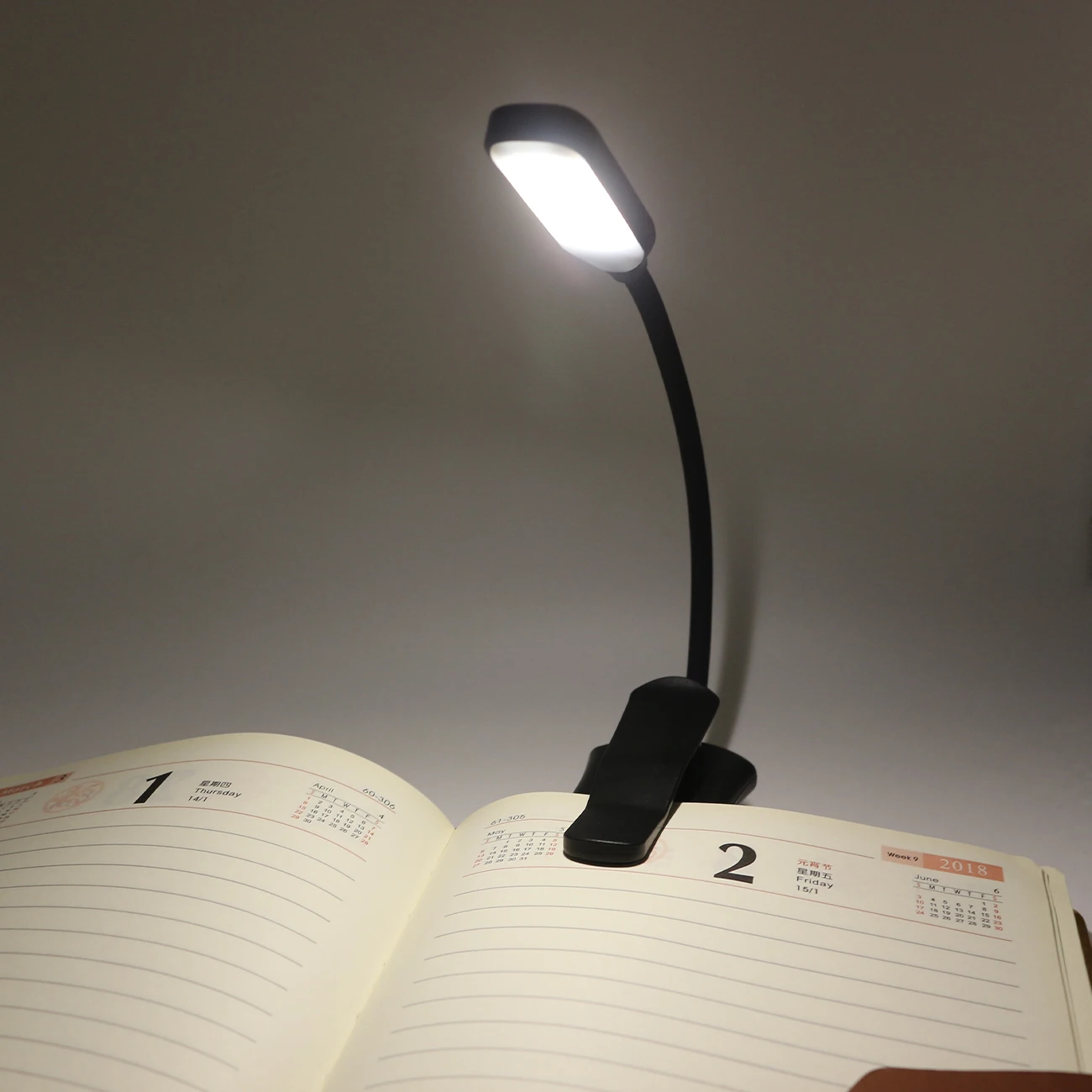 

Book lamp, reading lamp, rechargeable reading lamp can read continuously for 60 hours, equipped with 3 LED reading lamps,
