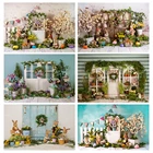 Весенние пасхальные фоны для фотосъемки сад цветок Кролик пасхальные яйца кролик ребенок душ дети портрет фото фон для студийной съемки