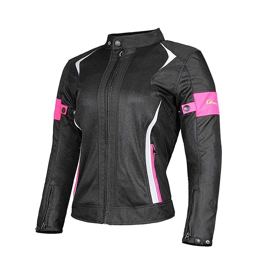 Women Motorcycle Armor Jacket Lady Riding Raincoat Safety Clothing with Protective Gears and Waterproof Liner Moto Suit JK-52