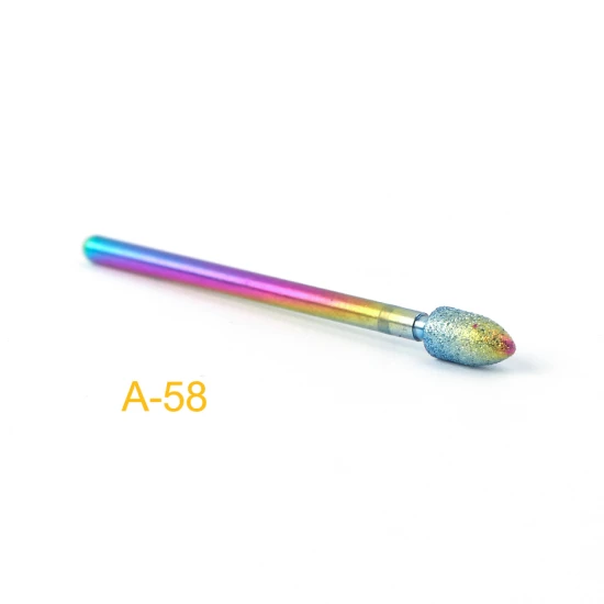 A-58 Diamond Cuticle Nail Drill Bits Milling Cutters Burr Files Manicure Pedicure Polish Removing Gel Electric Machine Tools TR1514-1 - Цвет: A-58