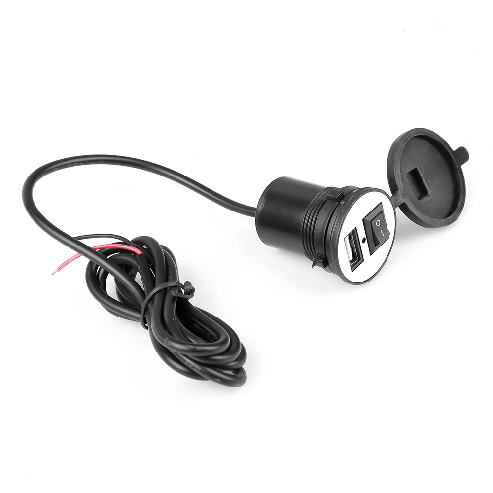 

Водонепроницаемое зарядное устройство KEBIDUMEI USB для мотоцикла, адаптер А, автомобильное быстрое зарядное устройство с переключателем