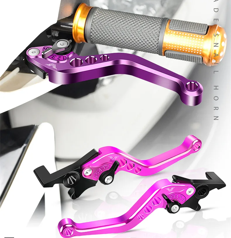 

Universal Electric scooter motorcycle accessories Motorcycle CNC aluminum Shorty Adjustable Brake Clutch Levers