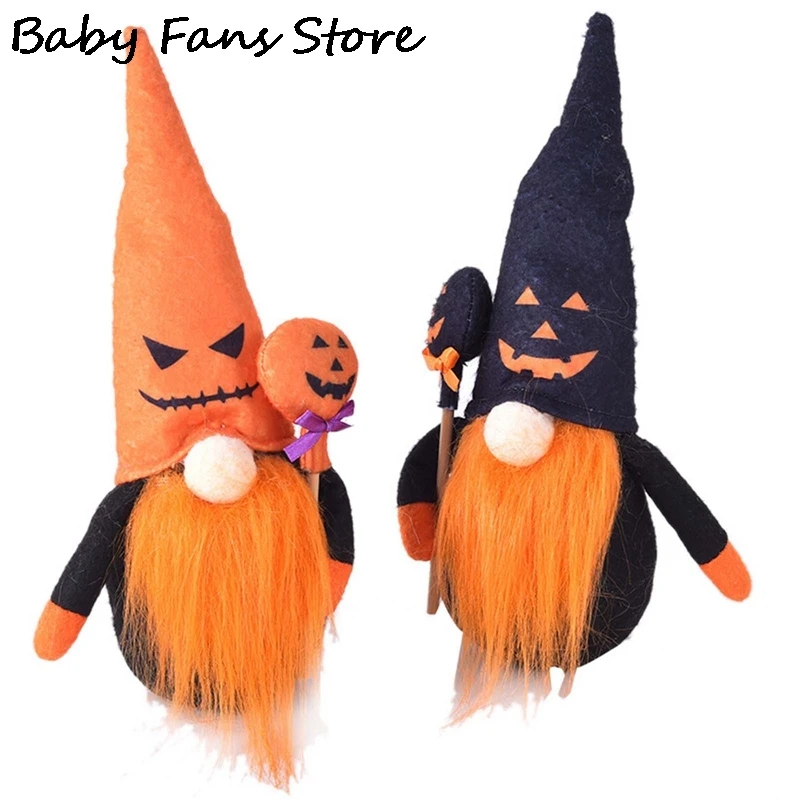 

Halloween Pumpkin Puppets Long Beard Holiday Toys Children Kids Collection Dolls Standing Finger Ghost Doll Party Gift Toy Cute