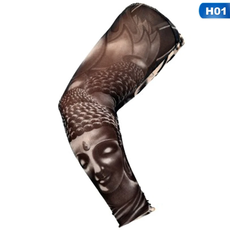 

Quick Dry Summer Cooling Sleeves 3D Breathable Tattoo UV Protection Arm Sleeve Arm Warmers Cycling Sun Protective Covers 1pcs