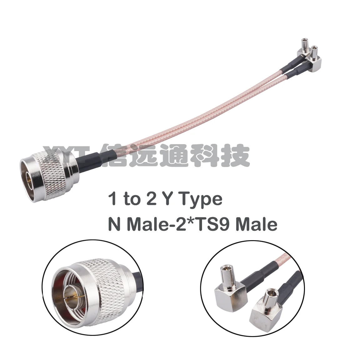 N Male Female to 2 x TS9 crc9 коннектор антенный разделитель кабеля комбайнер Y-типа отрезок