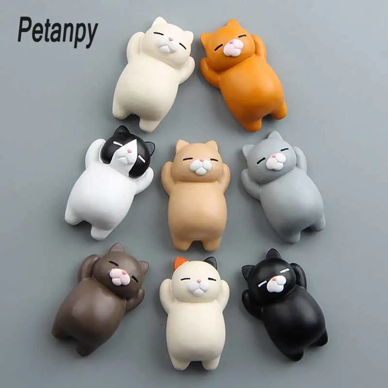 

1PC refrigerator Fat cat Funny Cartoon Animals Cat Fridge Magnetic Sticker Refrigerator Holder Gift Home Decor cute Kid gift