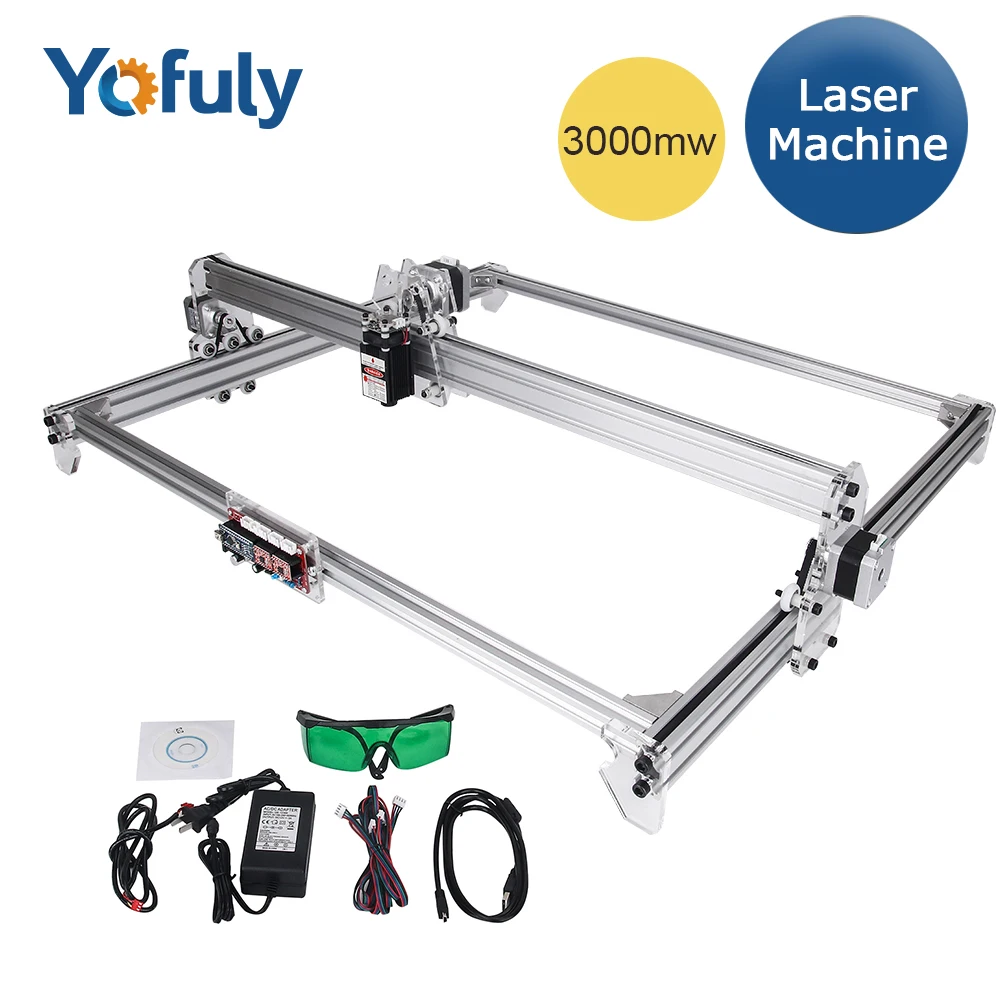 Лазерный гравер с ЧПУ настольный 2-осевой мини-станок для резки по дереву 50 х65 см