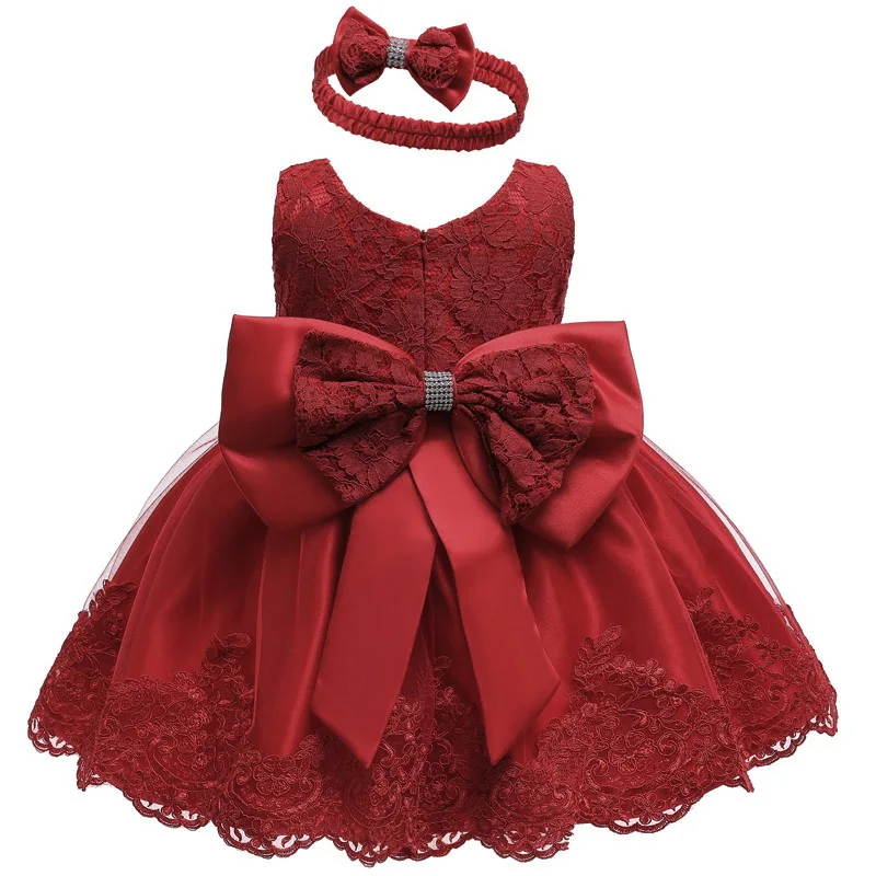 

Летнее платье для новорожденных, кружевное платье принцессы для новорожденных, на возраст 1 год, вечеринку, одежда для маленьких девочек
