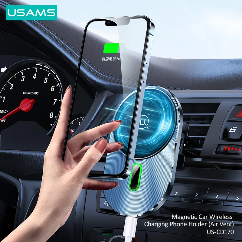 Магнитный держатель для телефона USAMS универсальный автомобильный iPhone 13 12 Pro Max с