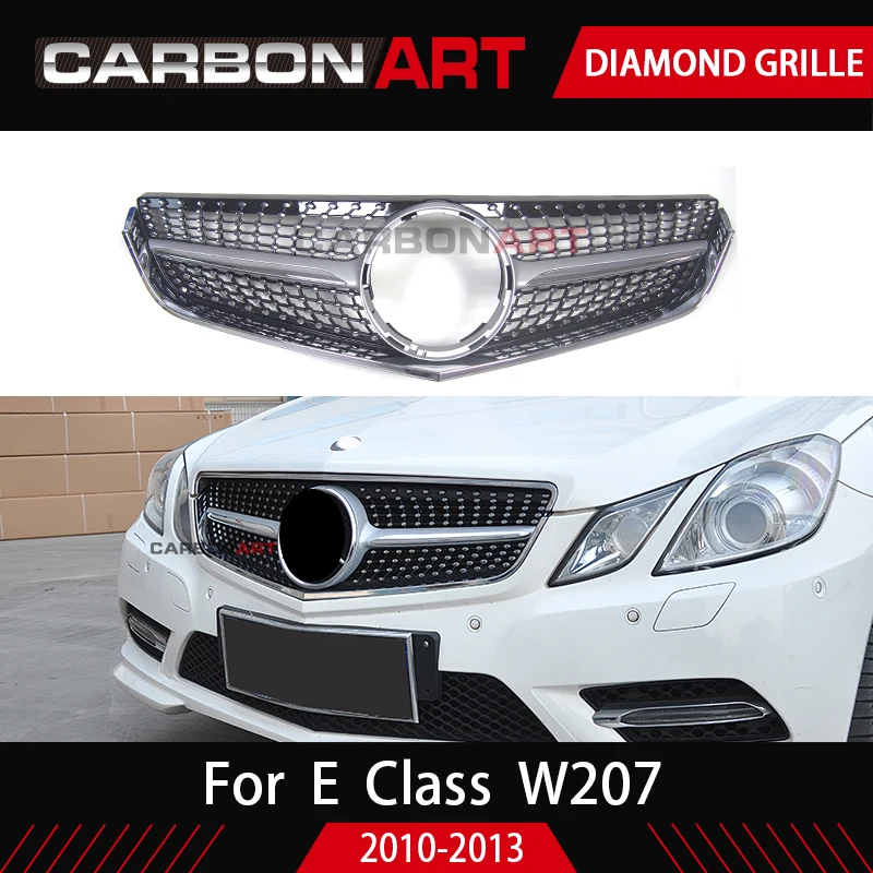E купе W207 Diamond стиль Передняя решетка для Mercede Замена Серебристая C207 автомобильные