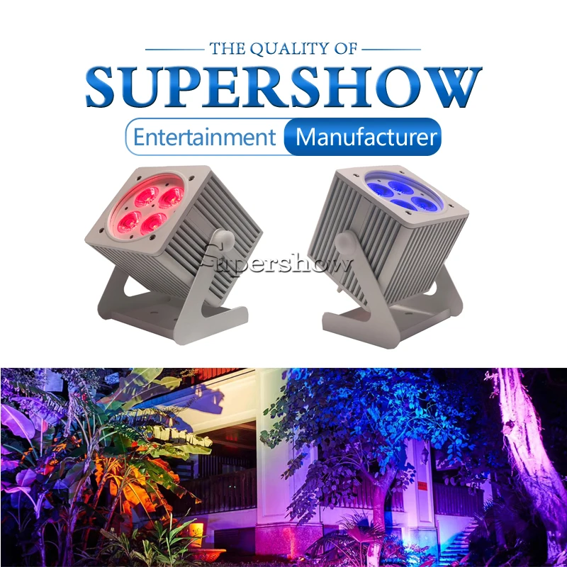 Профессиональный Новый стиль Водонепроницаемый 4*18 Вт RGBWA + УФ 6in1 Батарея вверх