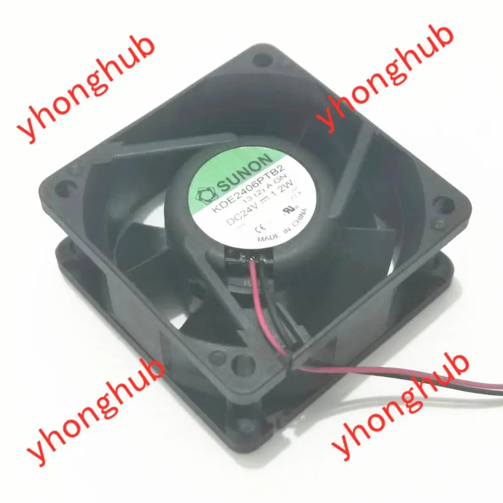 SUNON KD2406PTB2 13.(2).A.GN 24 В постоянного тока 1 2 Вт 60x60x25 мм вентилятор охлаждения