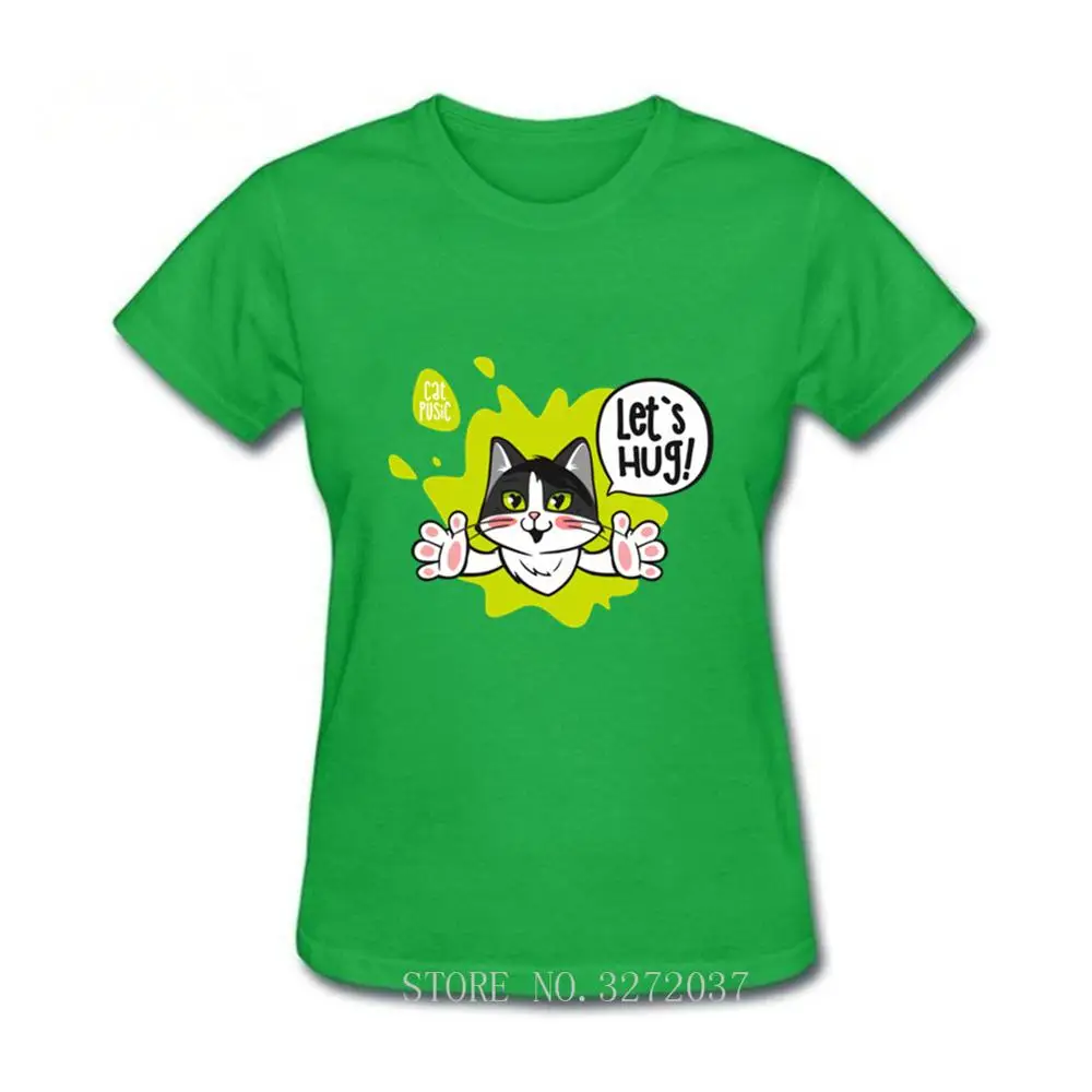 

New Lovely Cat Let's hug Letter Print T Shirt men Cotton O Neck Short Sleeve Summer T-Shirt Tops Casual Tshirt